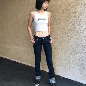 True Religion Straight Leg Low Rise Jeans